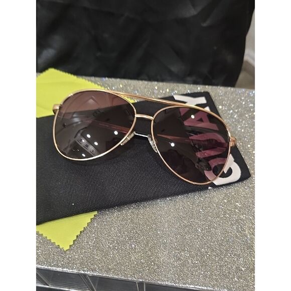 Quay Australia Vivienne 64MM Aviator Sunglasses- Gold/Brown